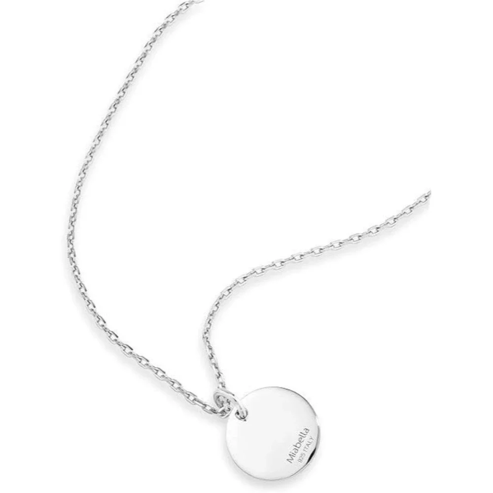 925 Sterling Silver Initial Necklace Women Letter Pendant : Letter, O - 20 in
